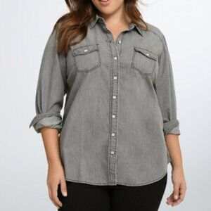Taylor Medium Wash Denim Button-Down Shirt